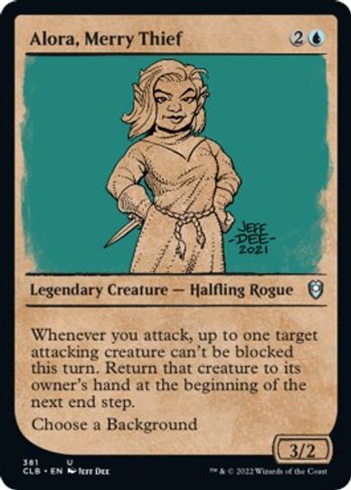 Alora, Merry Thief (Showcase) (381) [Commander Legends: Battle for Baldur's Gate]
