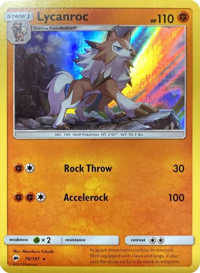 Lycanroc (Water Web Holo) (76/147) [Miscellaneous Cards & Products]