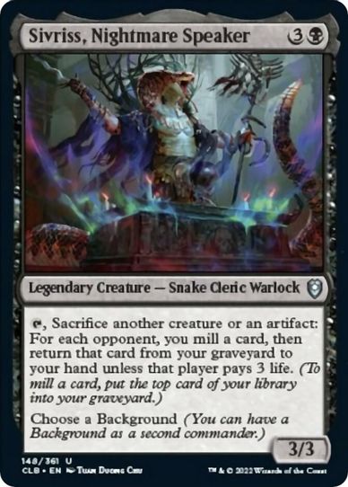 Sivriss, Nightmare Speaker (148) [Commander Legends: Battle for Baldur's Gate]