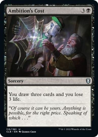 Ambition's Cost (110) [Commander Legends: Battle for Baldur's Gate]
