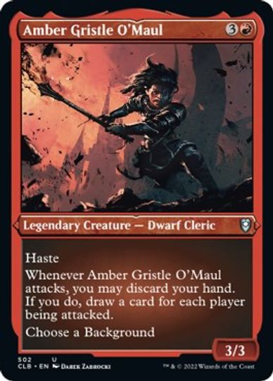Amber Gristle O'Maul (Foil Etched) (502) [Commander Legends: Battle for Baldur's Gate]