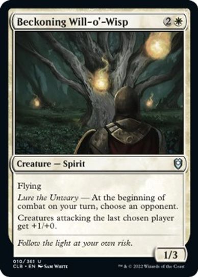 Beckoning Will-o'-Wisp (10) [Commander Legends: Battle for Baldur's Gate]