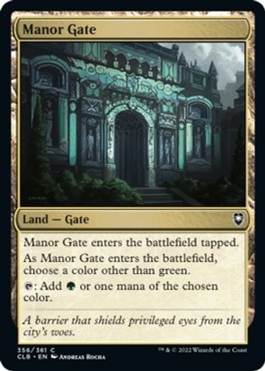 Manor Gate (356) [Commander Legends: Battle for Baldur's Gate]