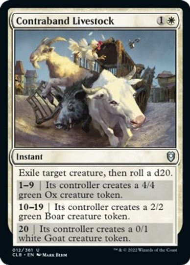 Contraband Livestock (12) [Commander Legends: Battle for Baldur's Gate]