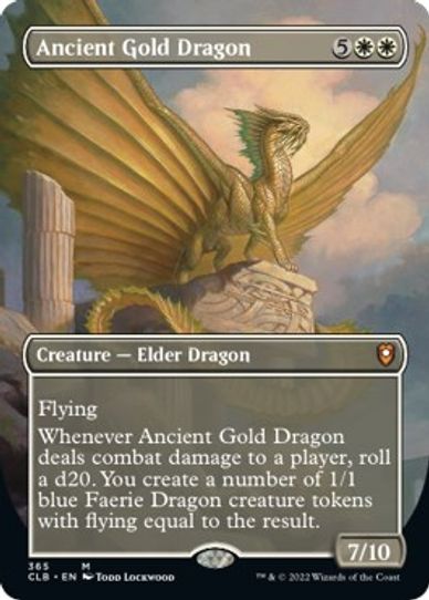 Ancient Gold Dragon (Borderless) (365) [Commander Legends: Battle for Baldur's Gate]