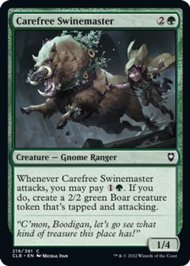 Carefree Swinemaster (219) [Commander Legends: Battle for Baldur's Gate]