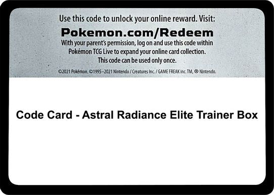 Code Card - Astral Radiance Elite Trainer Box [Sword & Shield: Astral Radiance]