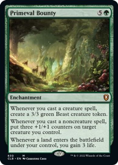 Primeval Bounty (830) [Commander Legends: Battle for Baldur's Gate]