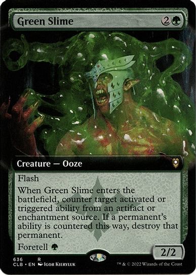 Green Slime (Extended Art) (636) [Commander Legends: Battle for Baldur's Gate]