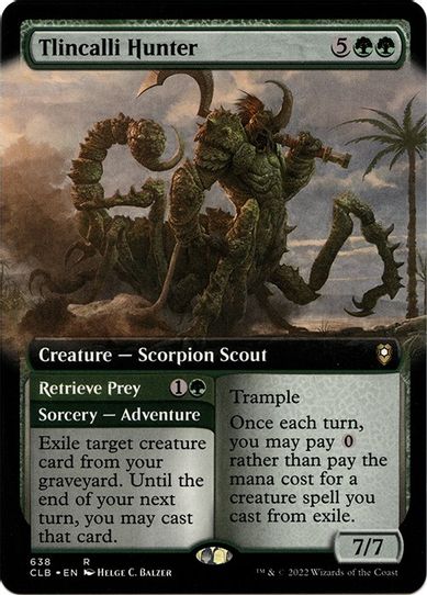 Tlincalli Hunter (Extended Art) (638) [Commander Legends: Battle for Baldur's Gate]