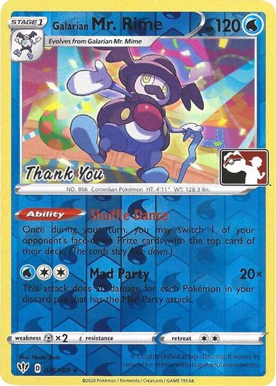 Galarian Mr. Rime (Thank You Promo) (036/189) [Miscellaneous Cards & Products]
