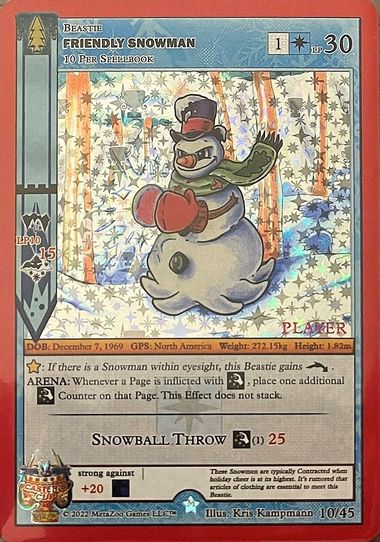 Friendly Snowman (Player Stamped) (10/45) [Caster's Cup Promo Cards]