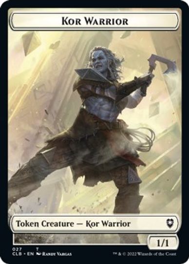 Kor WarriorShapeshifter Double-sided Token [Commander Legends: Battle for Baldur's Gate]