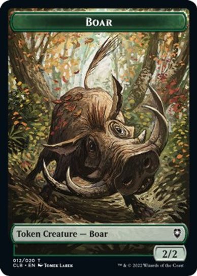 Boar // Ogre Double-sided Token [Commander Legends: Battle for Baldur's Gate]