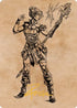 Neera, Wild Mage Art Card (Gold-Stamped Signature) (74) [Art Series: Commander Legends: Battle for Baldur's Gate]