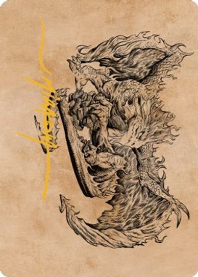 Miirym, Sentinel Wyrm Art Card (Gold-Stamped Signature) (71) [Art Series: Commander Legends: Battle for Baldur's Gate]
