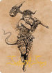 Karlach, Fury of Avernus Art Card () (Gold-Stamped Signature) (54) [Art Series: Commander Legends: Battle for Baldur's Gate]