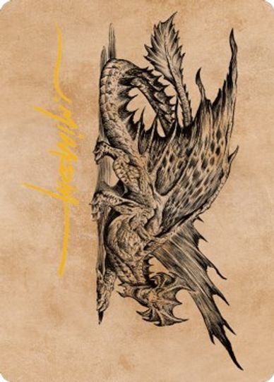Ancient Brass Dragon Art Card () (Gold-Stamped Signature) (49) [Art Series: Commander Legends: Battle for Baldur's Gate]