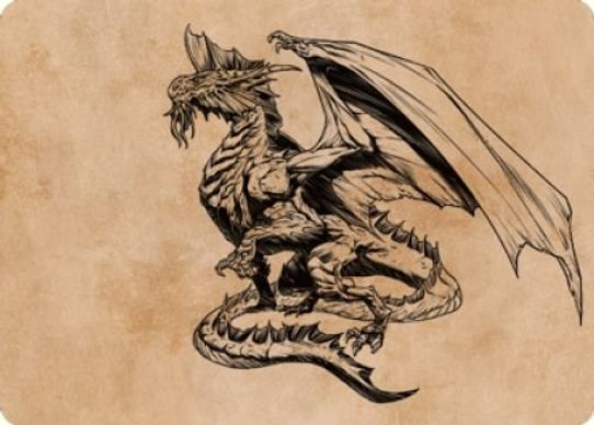 Ancient Silver Dragon Art Card () (47) [Art Series: Commander Legends: Battle for Baldur's Gate]