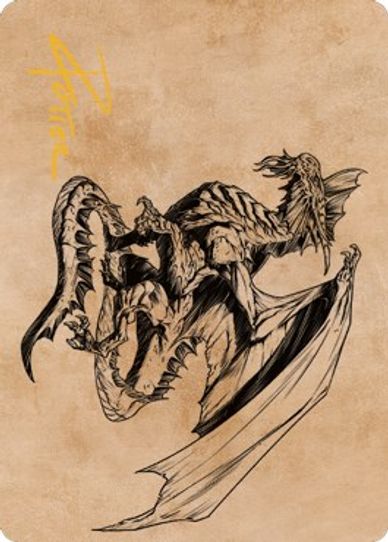 Ancient Silver Dragon Art Card () (Gold-Stamped Signature) (47) [Art Series: Commander Legends: Battle for Baldur's Gate]