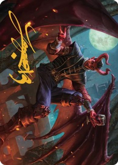 Raphael, Fiendish Savior Art Card () (Gold-Stamped Signature) (40) [Art Series: Commander Legends: Battle for Baldur's Gate]