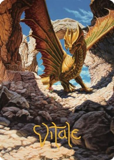 Ancient Brass Dragon Art Card () (Gold-Stamped Signature) (2) [Art Series: Commander Legends: Battle for Baldur's Gate]