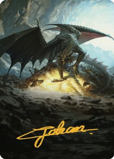 Ancient Copper Dragon Art Card () (Gold-Stamped Signature) (4) [Art Series: Commander Legends: Battle for Baldur's Gate]
