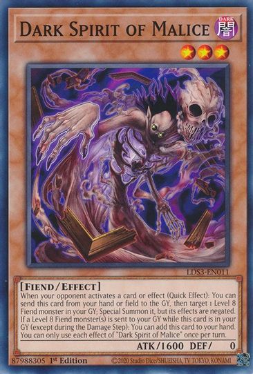 Dark Spirit of Malice (LDS3-EN011) [Legendary Duelists: Season 3]