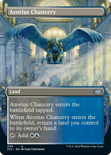 Azorius Chancery (Borderless) (400) [Double Masters 2022]