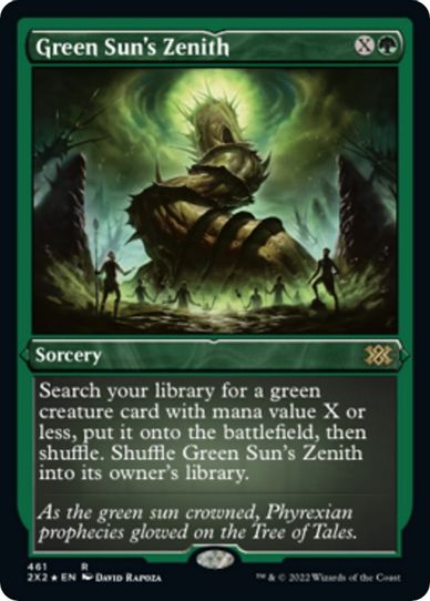 Green Sun's Zenith (Foil Etched) (461) [Double Masters 2022]