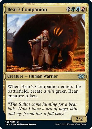 Bear's Companion (182) [Double Masters 2022]