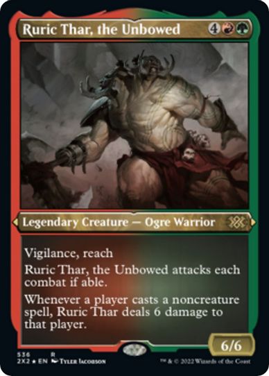 Ruric Thar, the Unbowed (Foil Etched) (536) [Double Masters 2022]