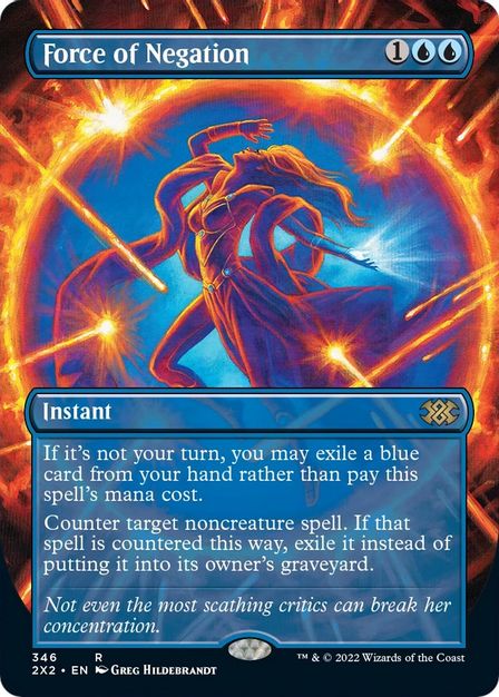 Force of Negation (Borderless) [Double Masters 2022]