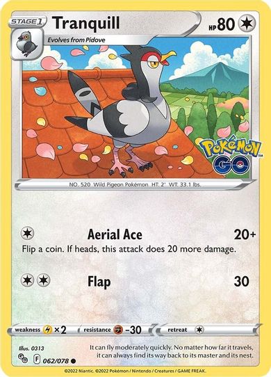 Tranquill (062/078) [Pokemon GO]