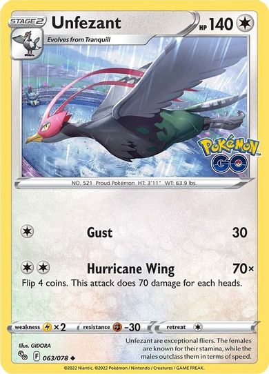 Unfezant (063/078) [Pokemon GO]