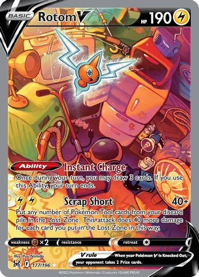 Rotom V (Alternate Full Art) (177/196) [Sword & Shield: Lost Origin]