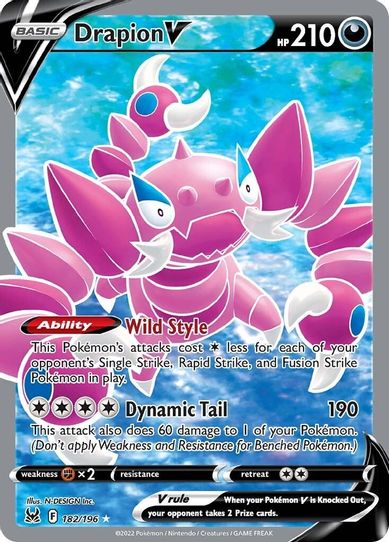 Drapion V (Full Art) (182/196) [Sword & Shield: Lost Origin]