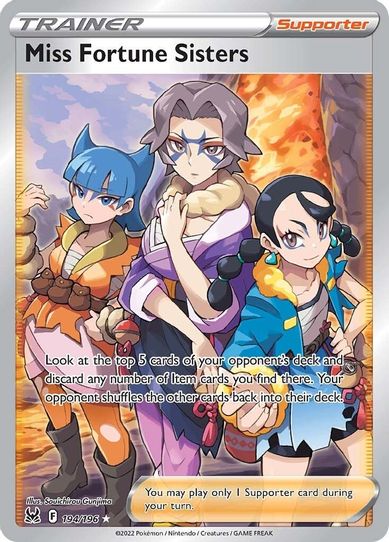 Miss Fortune Sisters (Full Art) (194/196) [Sword & Shield: Lost Origin]