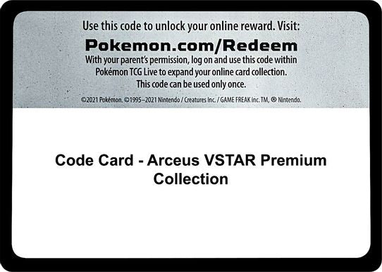 Code Card - Arceus VSTAR Premium Collection [SWSH11: Lost Origin]