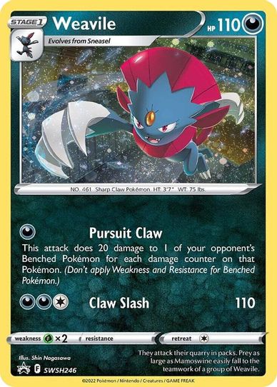 Weavile SWSH (Cosmos Holo) (SWSH246) [Sword & Shield Promo Cards]