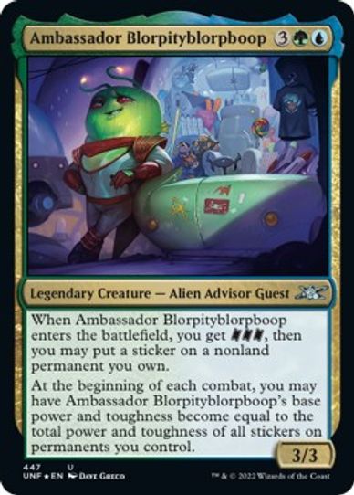 Ambassador Blorpityblorpboop (Galaxy Foil) (447) [Unfinity]