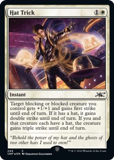 Hat Trick (Galaxy Foil) (299) [Unfinity]