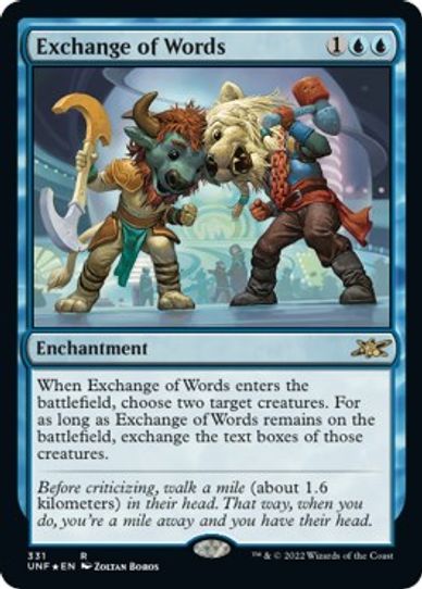 Exchange of Words (Galaxy Foil) (331) [Unfinity]
