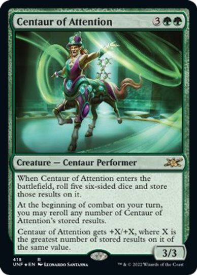 Centaur of Attention (Galaxy Foil) (418) [Unfinity]