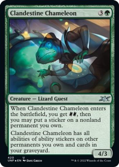 Clandestine Chameleon (Galaxy Foil) (420) [Unfinity]