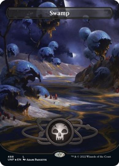 Swamp Full Art (Galaxy Foil) (488) [Unfinity]