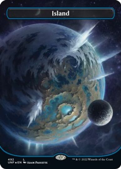 Island Full Art (Galaxy Foil) (492) [Unfinity]
