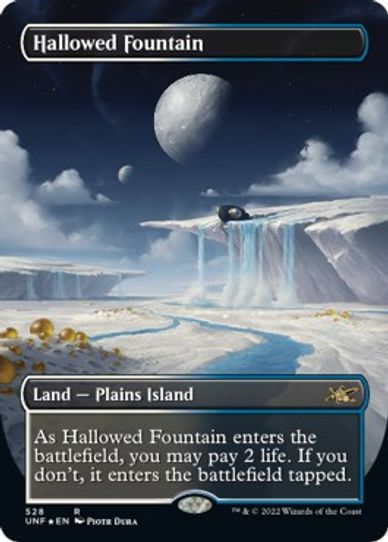 Hallowed Fountain (Borderless) (Galaxy Foil) (528) [Unfinity]