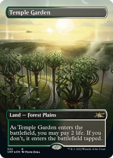 Temple Garden (Borderless) (Galaxy Foil) (532) [Unfinity]