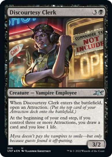 Discourtesy Clerk (Galaxy Foil) (356) [Unfinity]